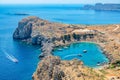 St Paul Bay. Lindos, Rhodes, Greece Royalty Free Stock Photo